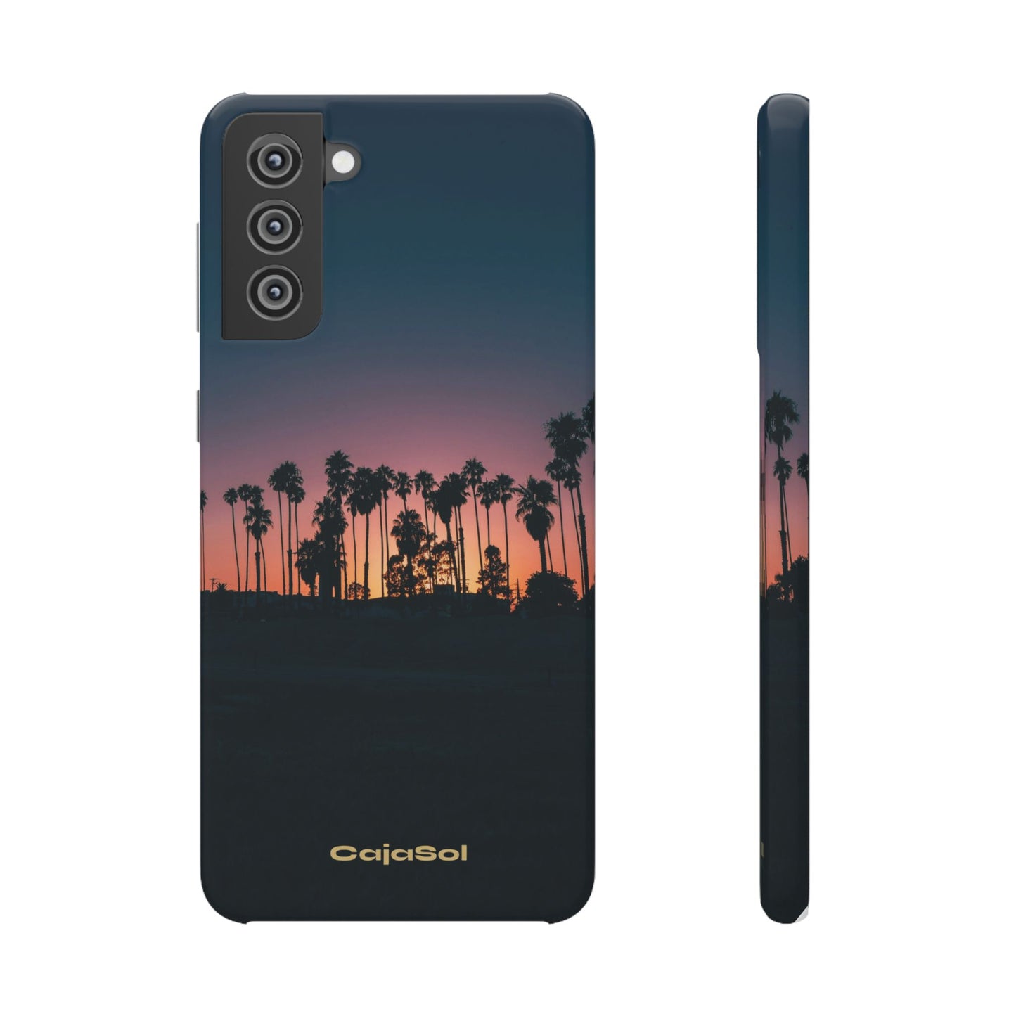 Tropical Sunset Cajasol - Vibrant Palm Tree