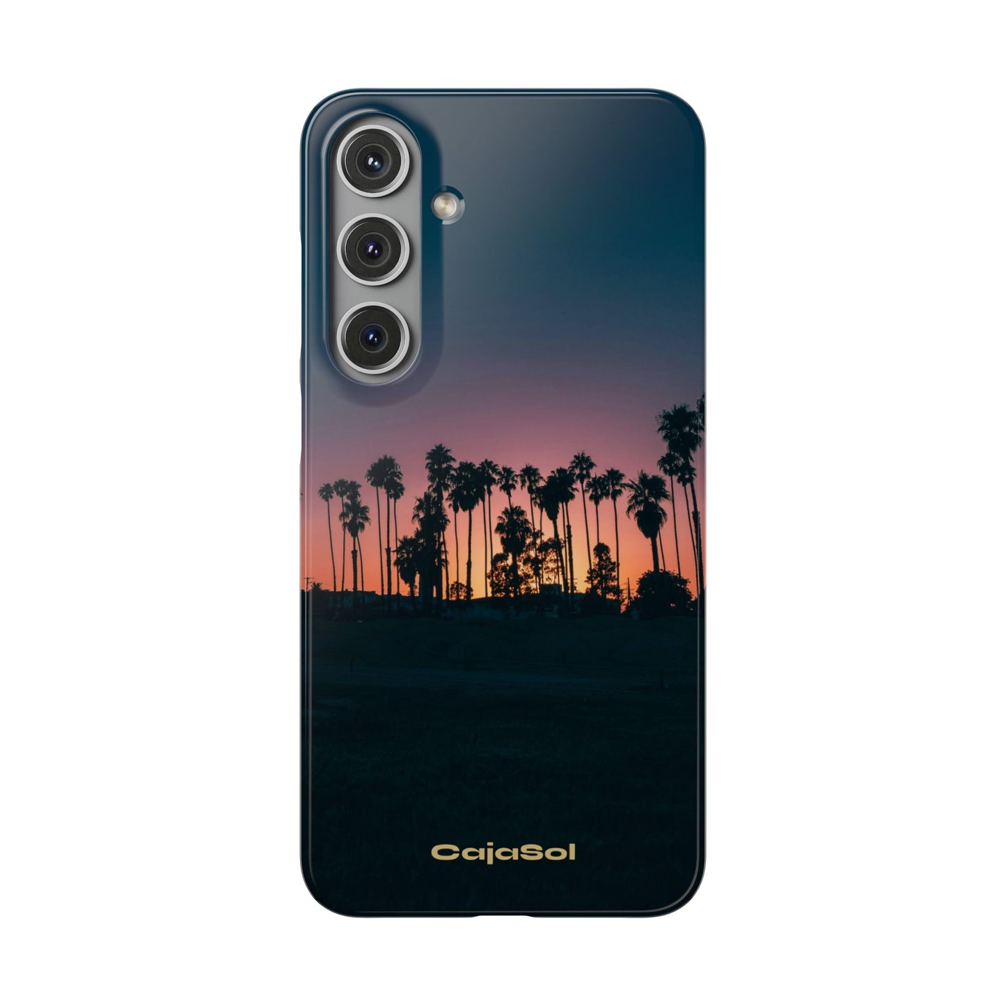Tropical Sunset Cajasol - Vibrant Palm Tree