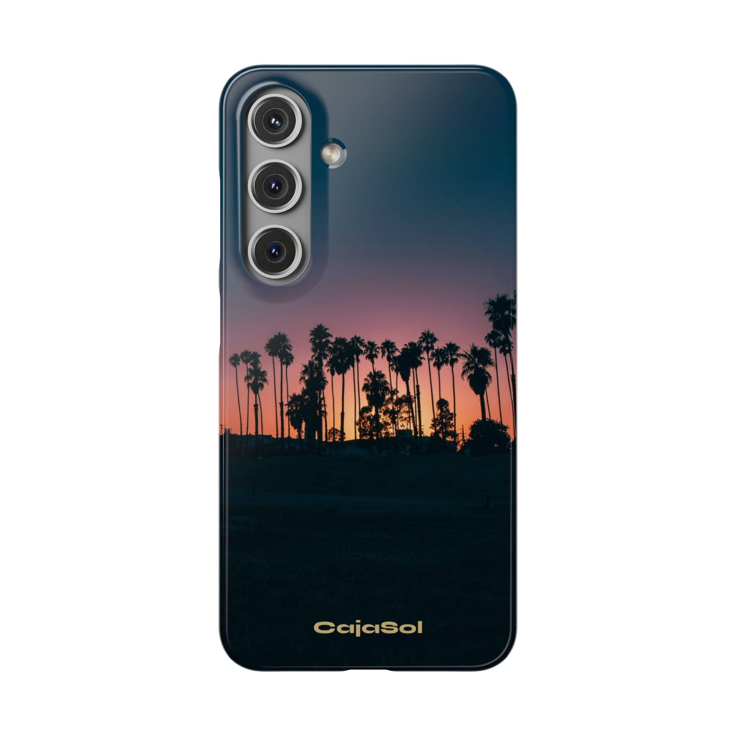 Tropical Sunset Cajasol - Vibrant Palm Tree