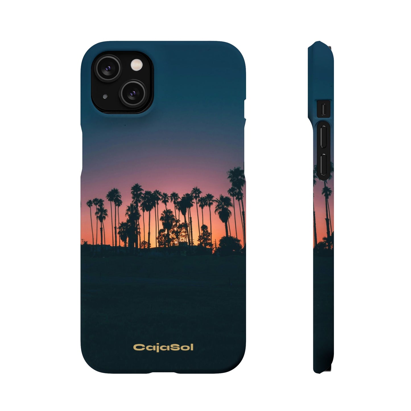 Tropical Sunset Cajasol - Vibrant Palm Tree