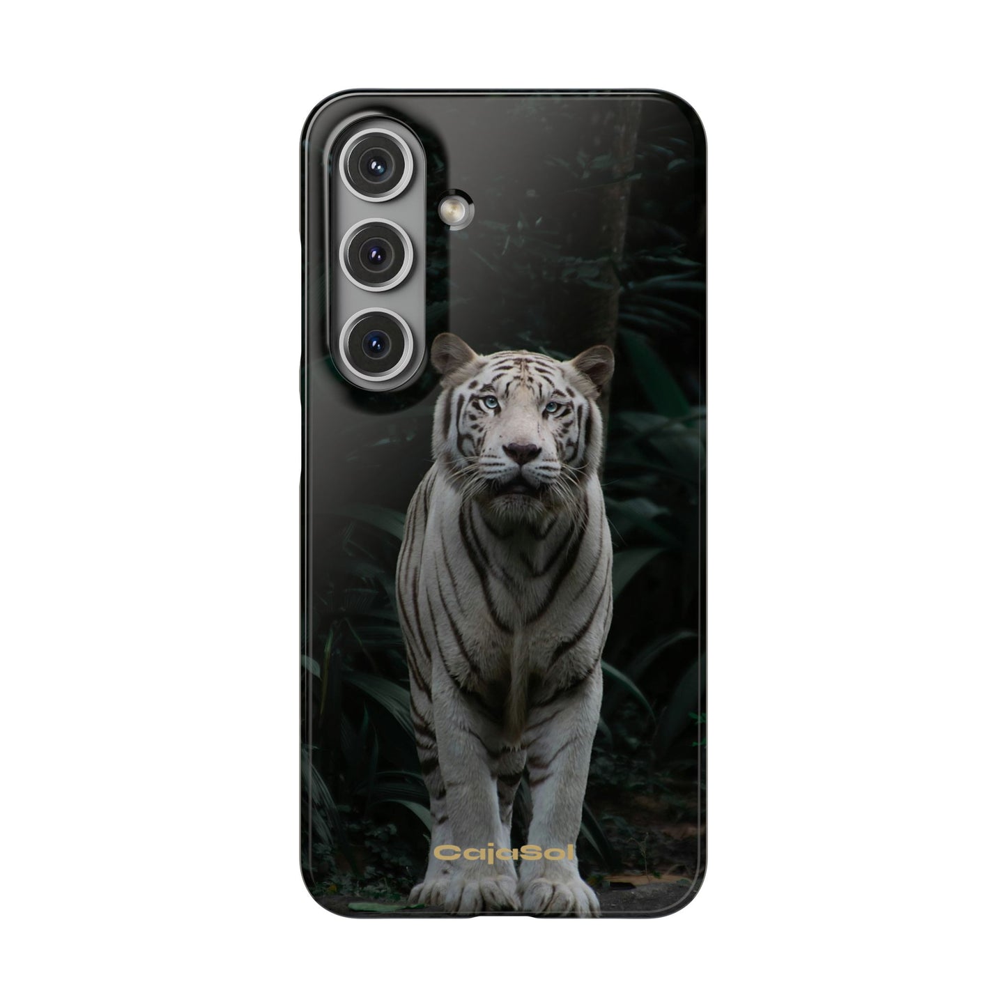 Majestic White Tiger Cajasol - Elegant & Protective for Wildlife Lovers