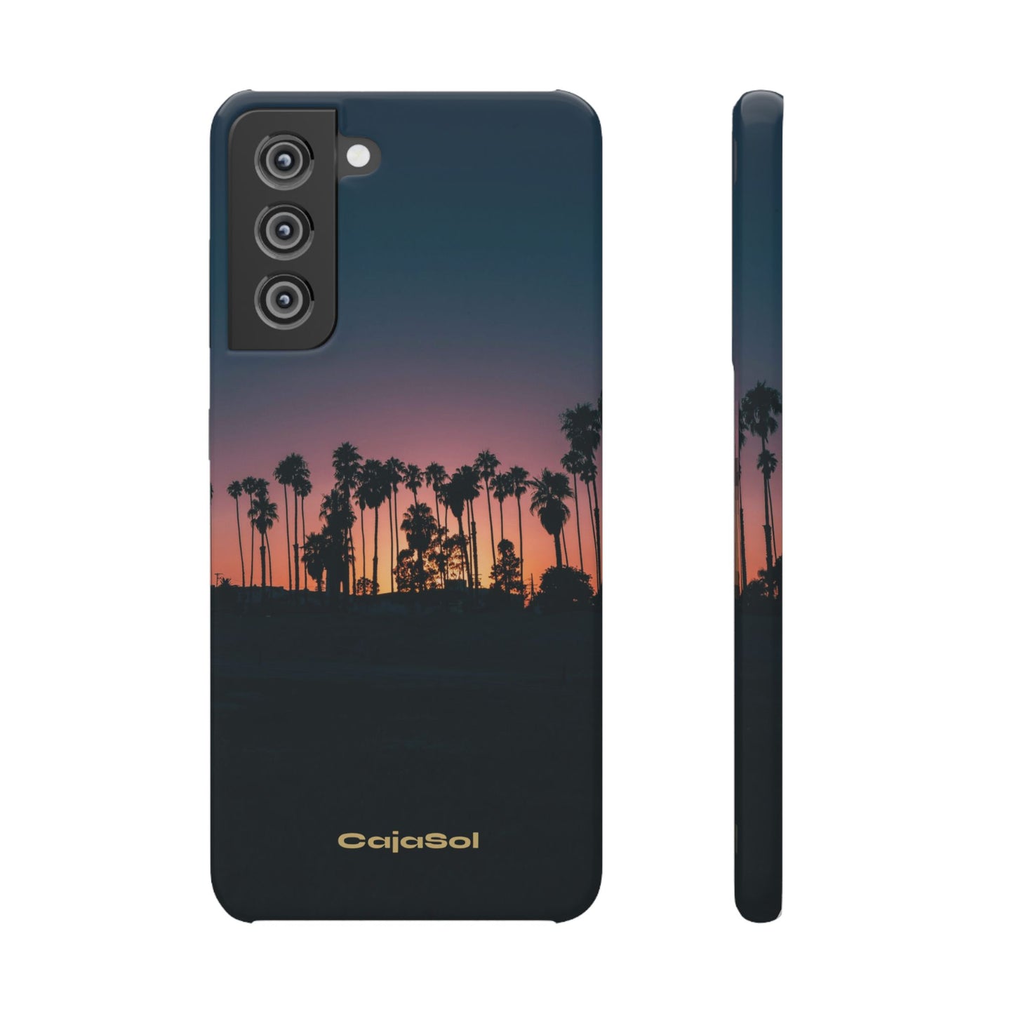 Tropical Sunset Cajasol - Vibrant Palm Tree