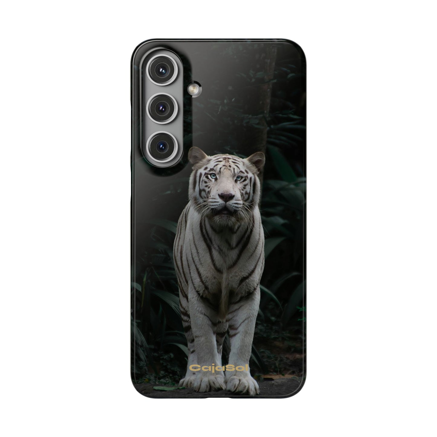 Majestic White Tiger Cajasol - Elegant & Protective for Wildlife Lovers
