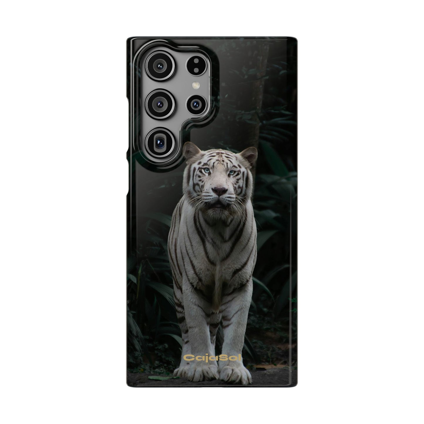 Majestic White Tiger Cajasol - Elegant & Protective for Wildlife Lovers