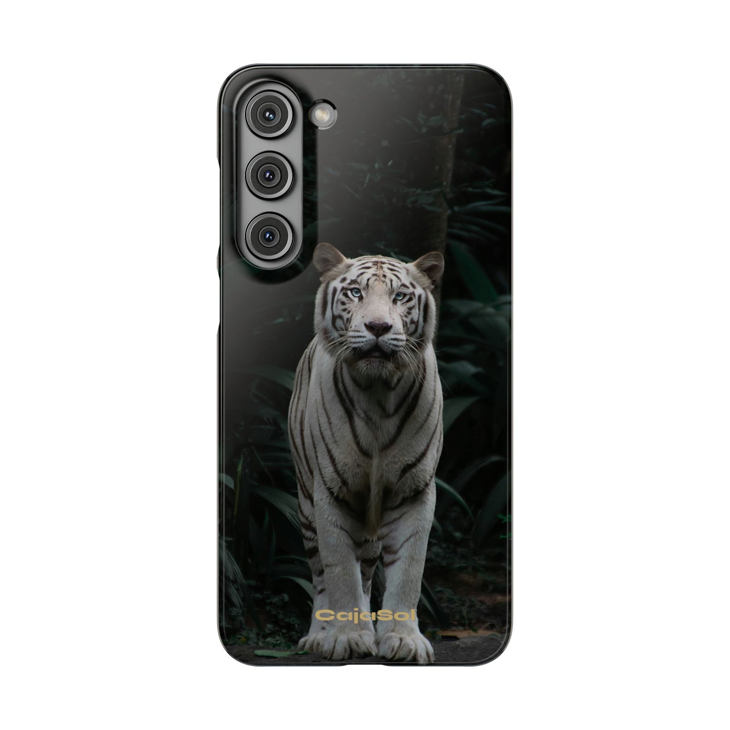 Majestic White Tiger Cajasol - Elegant & Protective for Wildlife Lovers