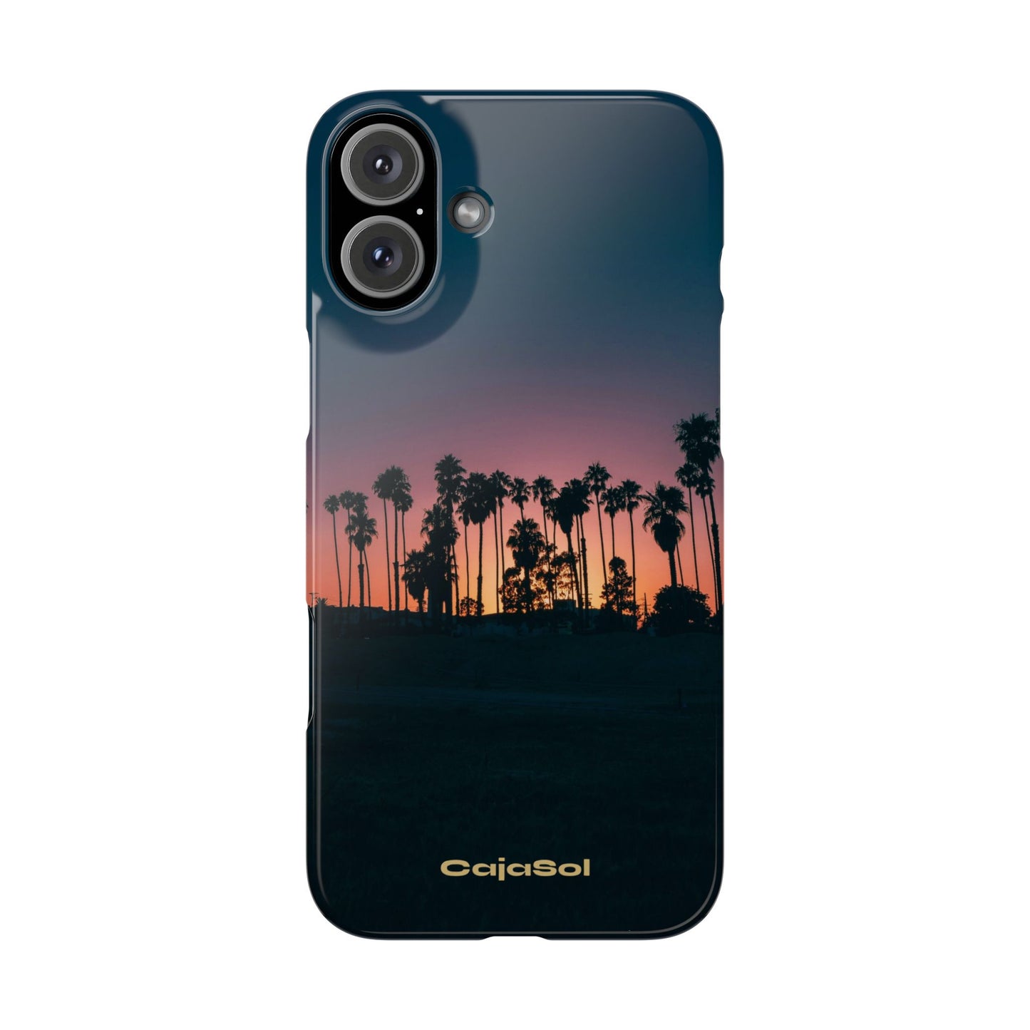 Tropical Sunset Cajasol - Vibrant Palm Tree