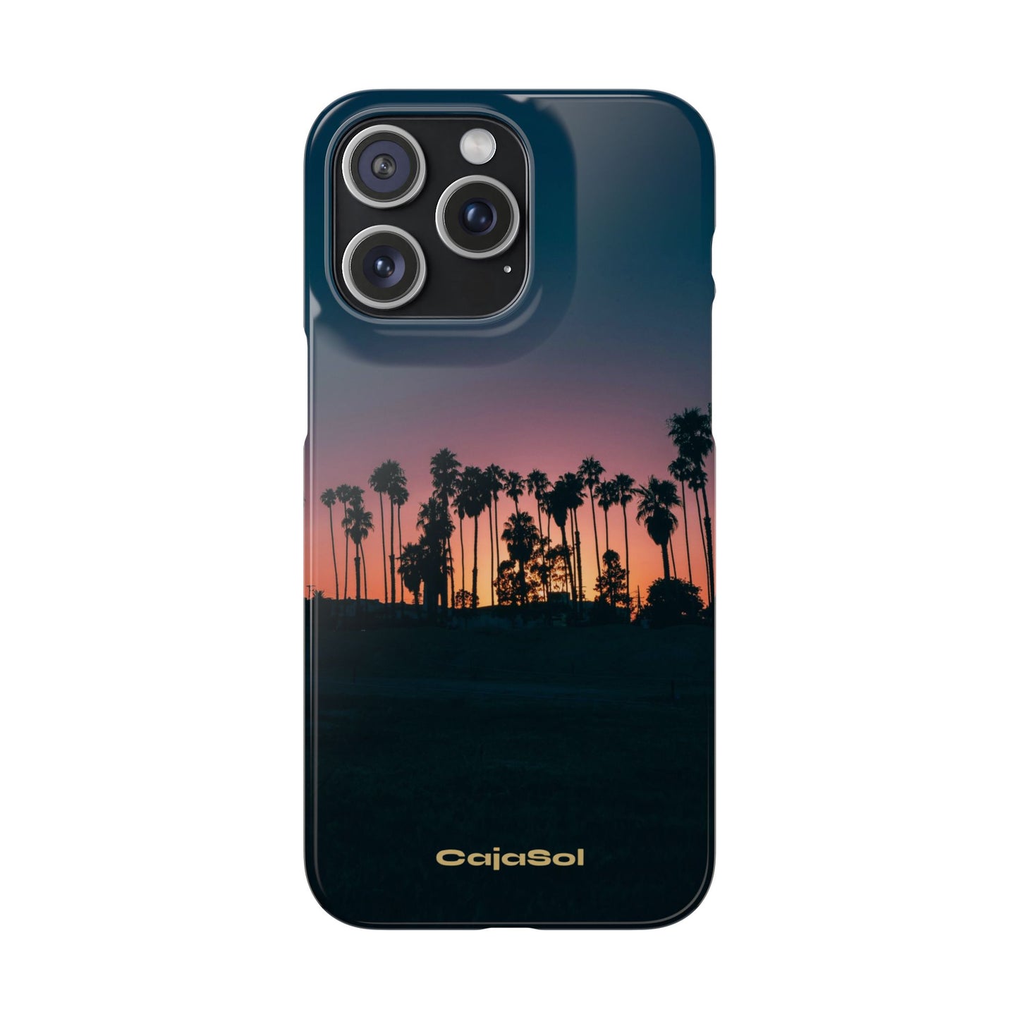 Tropical Sunset Cajasol - Vibrant Palm Tree