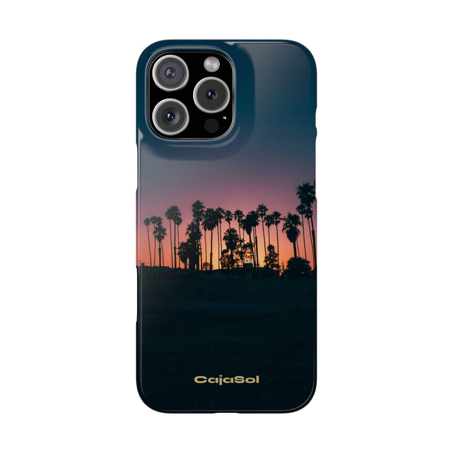 Tropical Sunset Cajasol - Vibrant Palm Tree