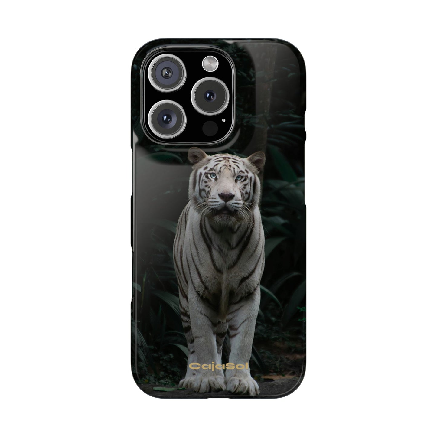 Majestic White Tiger Cajasol - Elegant & Protective for Wildlife Lovers