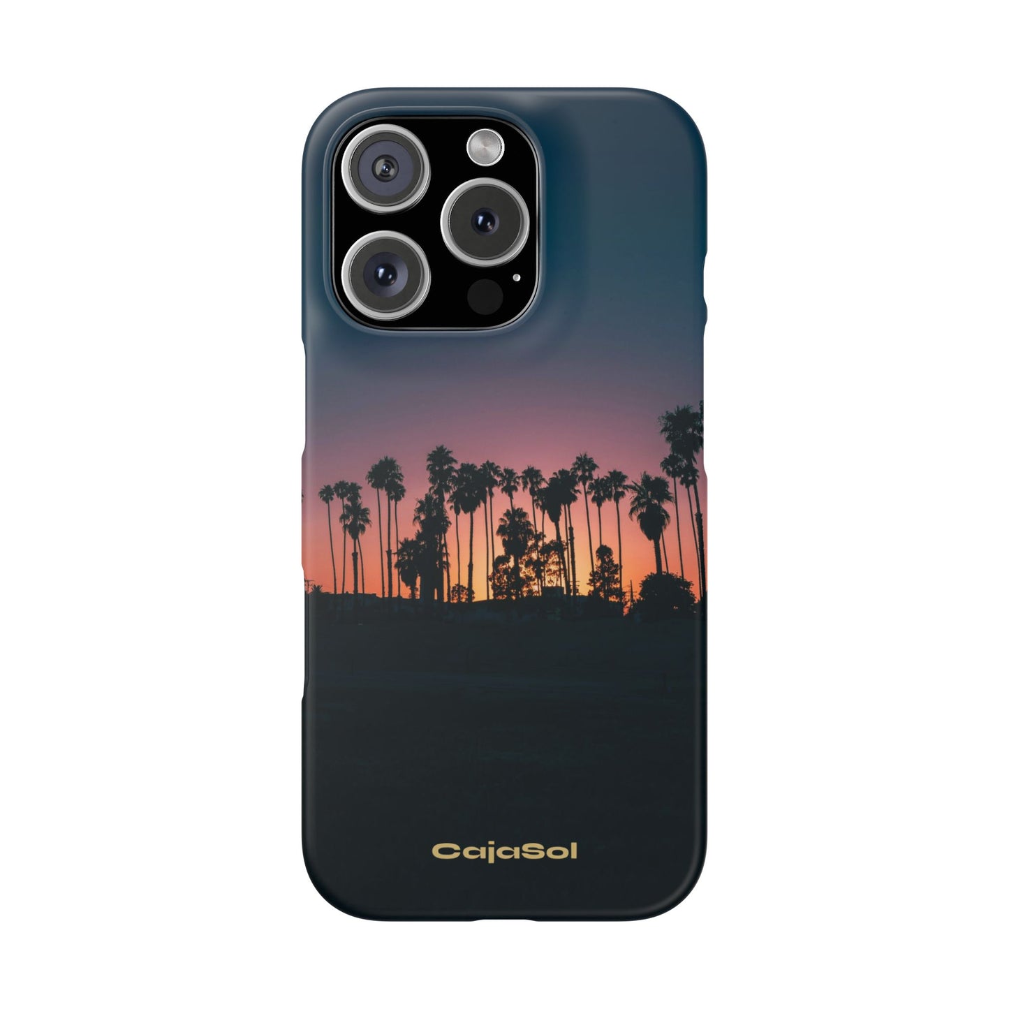 Tropical Sunset Cajasol - Vibrant Palm Tree