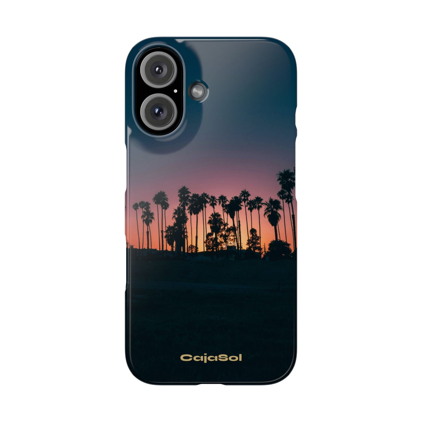 Tropical Sunset Cajasol - Vibrant Palm Tree