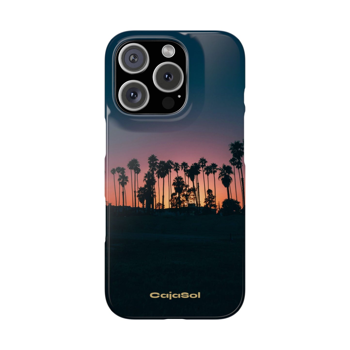 Tropical Sunset Cajasol - Vibrant Palm Tree