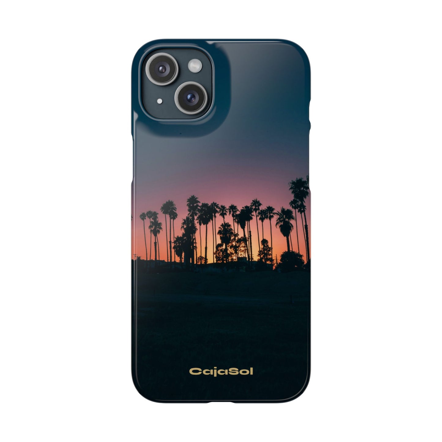 Tropical Sunset Cajasol - Vibrant Palm Tree