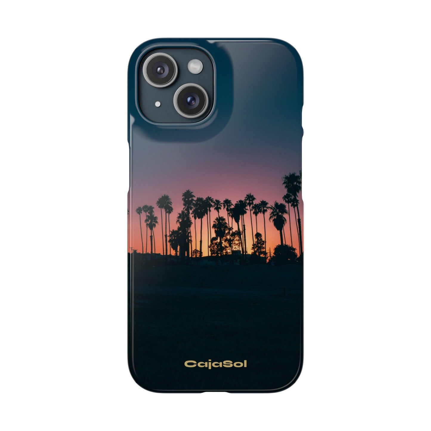 Tropical Sunset Cajasol - Vibrant Palm Tree